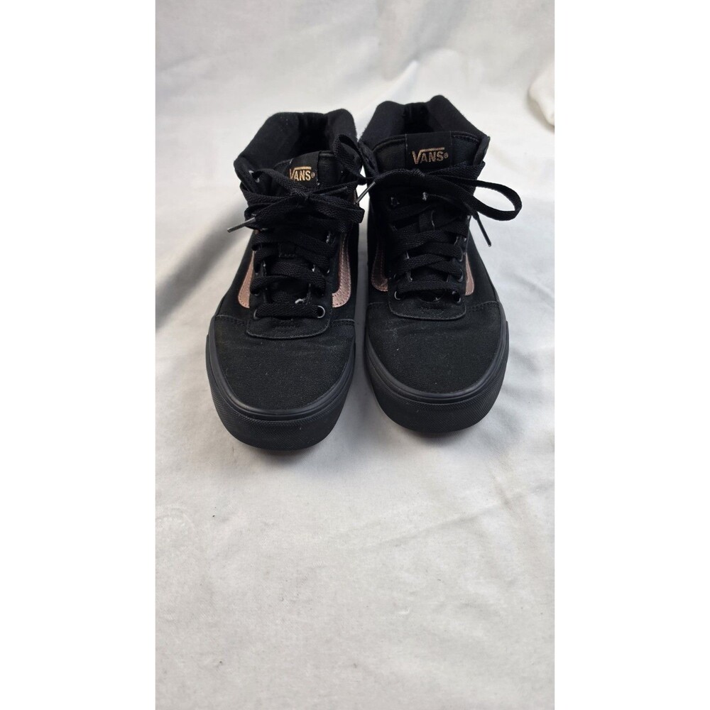 Vans Womens SK8-Hi Black Rose Gold Pink Skateboarding Shoes Sneakers Size 8.0